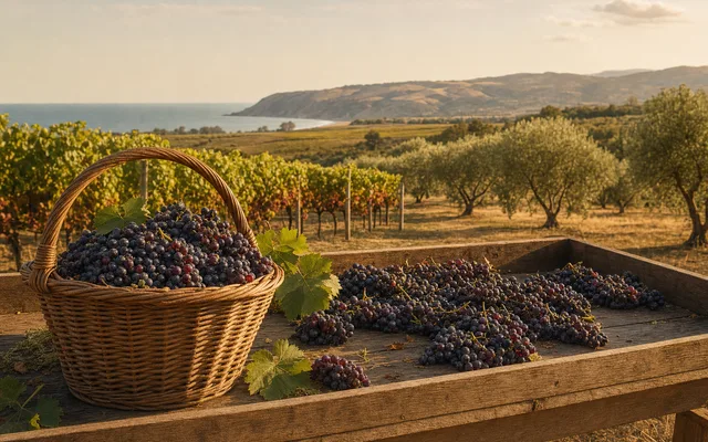 Illustrative vineyard scene for Aphelion Wine — not an actual photo of the winery