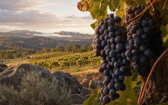 Illustrative scene for Balancing Heart Vineyard — not an actual photo