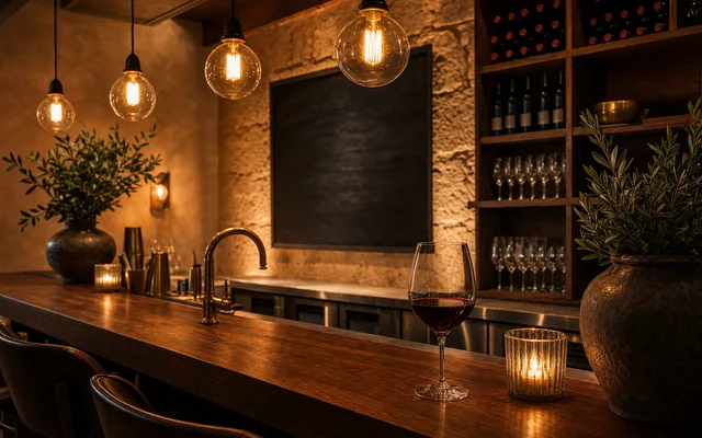 Illustrative scene for 2KW Bar & Restaurant — not an actual photo