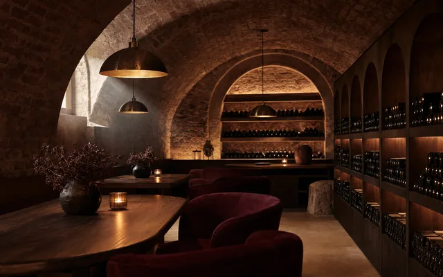 Illustrative scene for Bar Vino — not an actual photo