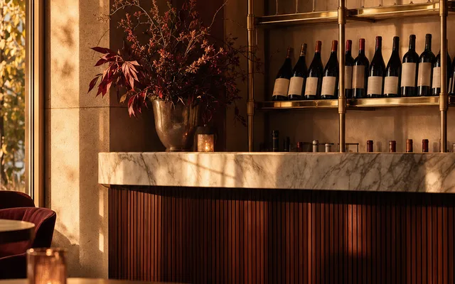 Illustrative Melbourne wine-bar scene — an AI-generated image, not a photograph of a specific venue