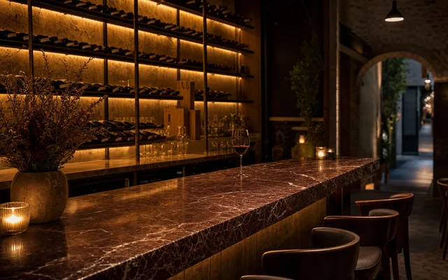 Illustrative Adelaide wine-bar scene — an AI-generated image, not a photograph of a specific venue