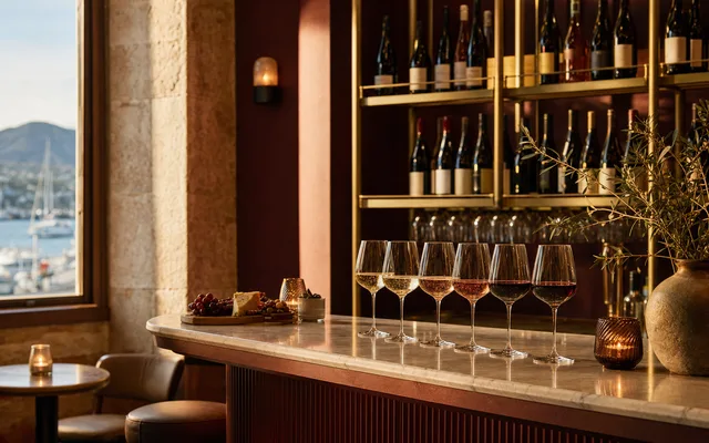 Illustrative wine-bar scene for La Sardina Loca — not an actual photo of the venue