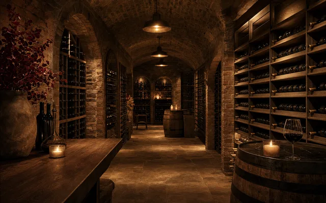Illustrative wine-bar scene for Lalla Rookh Bar & Eating House — not an actual photo of the venue