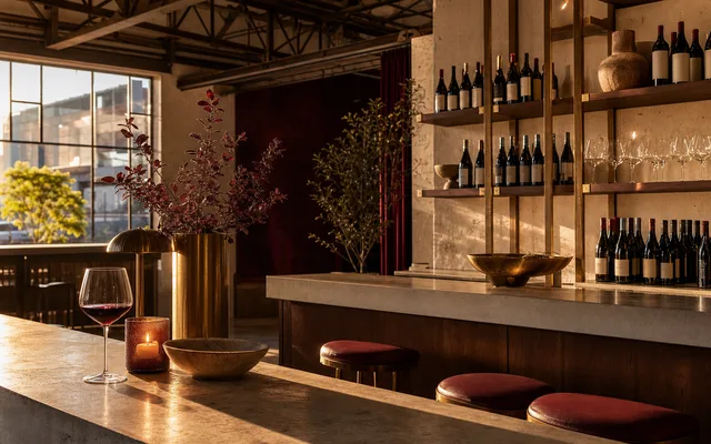Illustrative wine-bar scene for Mayfair Lane — not an actual photo of the venue