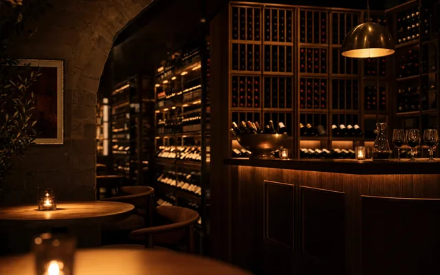 Illustrative wine-bar scene for Mother Vine — not an actual photo of the venue