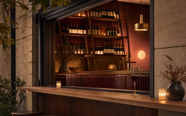 Illustrative wine-bar scene for Parlour Wine Room — not an actual photo of the venue