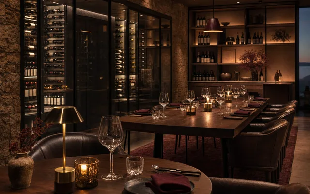 Illustrative wine-bar scene for Peppina — not an actual photo of the venue