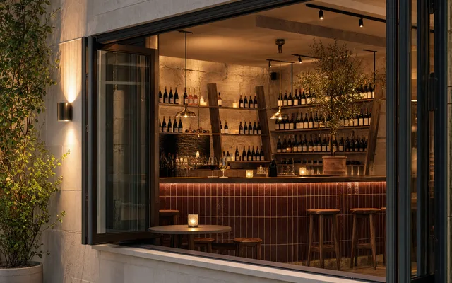 Illustrative wine-bar scene for Shadow Wine Bar — not an actual photo of the venue