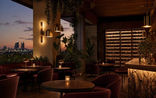 Illustrative wine-bar scene for Vincent Wine — not an actual photo of the venue
