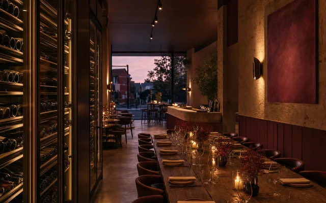 Illustrative wine-bar scene for Where's Nick — not an actual photo of the venue