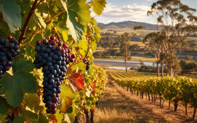 Illustrative vineyard scene for Bay of Fires — not an actual photo of the winery