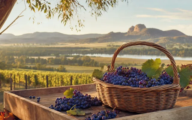 Illustrative vineyard scene for Brokenwood — not an actual photo of the winery