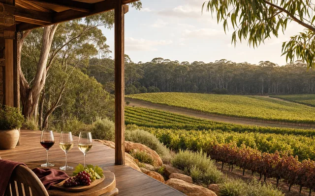 Illustrative vineyard scene for Cullen Wines — not an actual photo of the winery