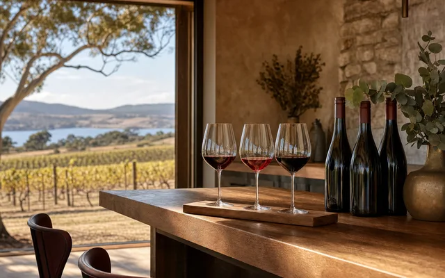 Illustrative vineyard scene for Domaine A — not an actual photo of the winery