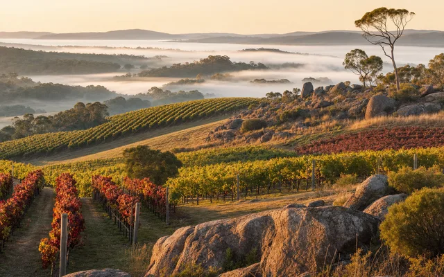 Illustrative scene for Duke's Vineyard — not an actual photo