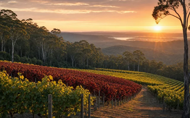 Illustrative scene for Hay Shed Hill Wines — not an actual photo