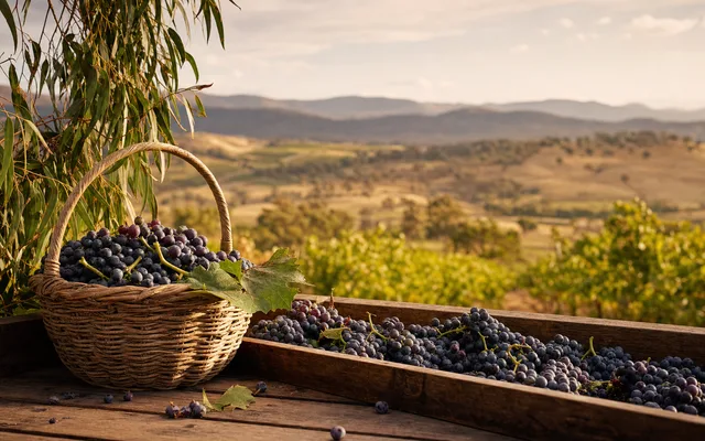 Illustrative vineyard scene for Logan Wines — not an actual photo of the winery