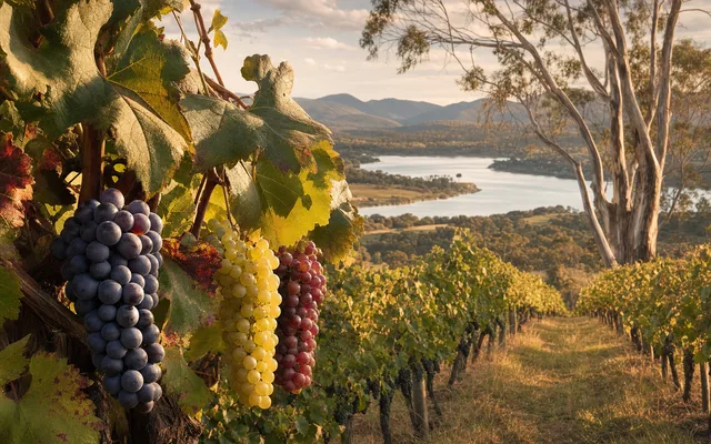 Illustrative vineyard scene for Mewstone Wines — not an actual photo of the winery