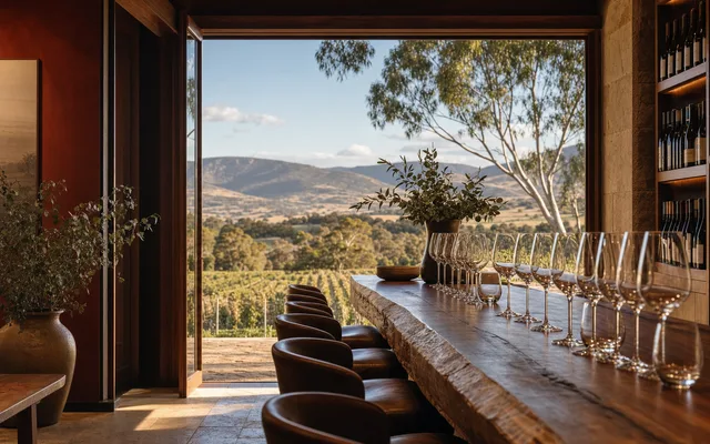 Illustrative vineyard scene for Mount Majura Vineyard — not an actual photo of the winery
