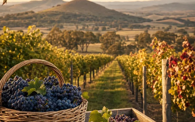 Illustrative vineyard scene for Philip Shaw Wines — not an actual photo of the winery