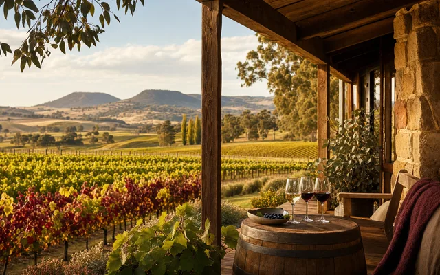 Illustrative vineyard scene for Ross Hill Wines — not an actual photo of the winery