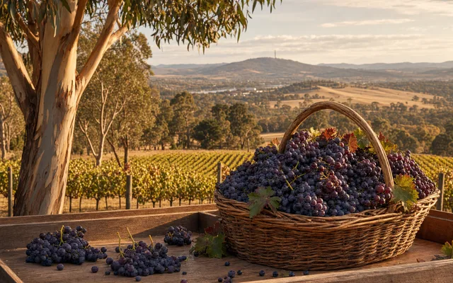 Illustrative vineyard scene for Shaw Wines — not an actual photo of the winery