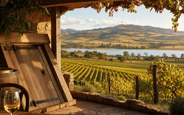 Illustrative vineyard scene for Stargazer Wine — not an actual photo of the winery