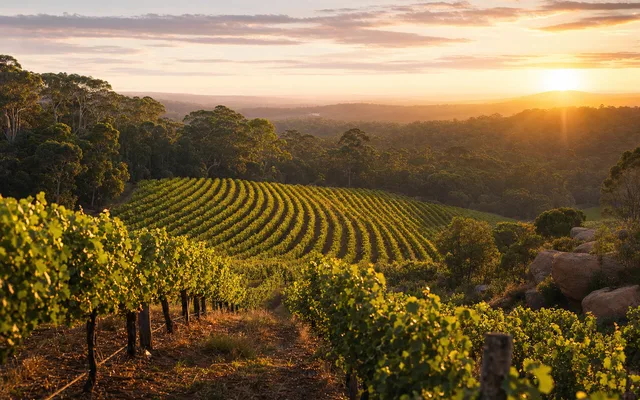 Illustrative vineyard scene for Stella Bella Wines — not an actual photo of the winery