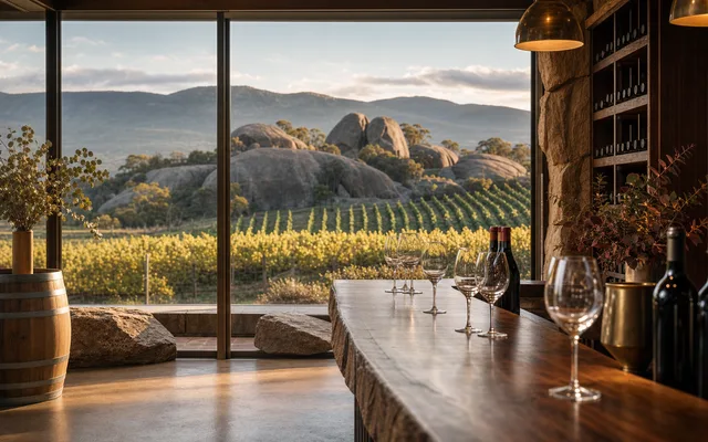 Illustrative vineyard scene for Symphony Hill Wines — not an actual photo of the winery
