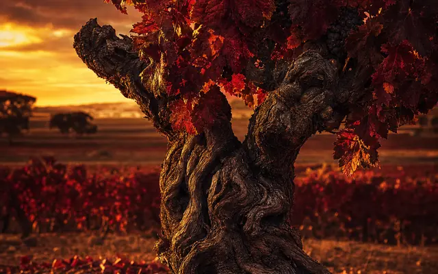 Illustrative vineyard scene for The Standish Wine Company — not an actual photo of the winery