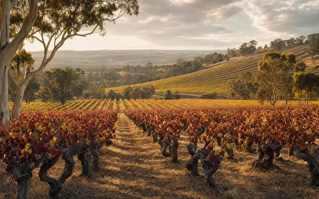 Illustrative vineyard scene for Wendouree — not an actual photo of the winery